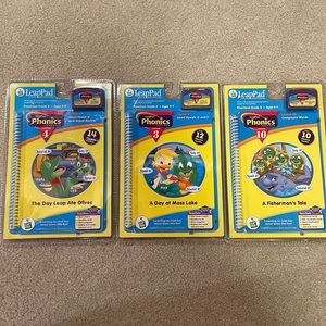 3 Leap Frog LeapPad Interactive Book and Cartridge